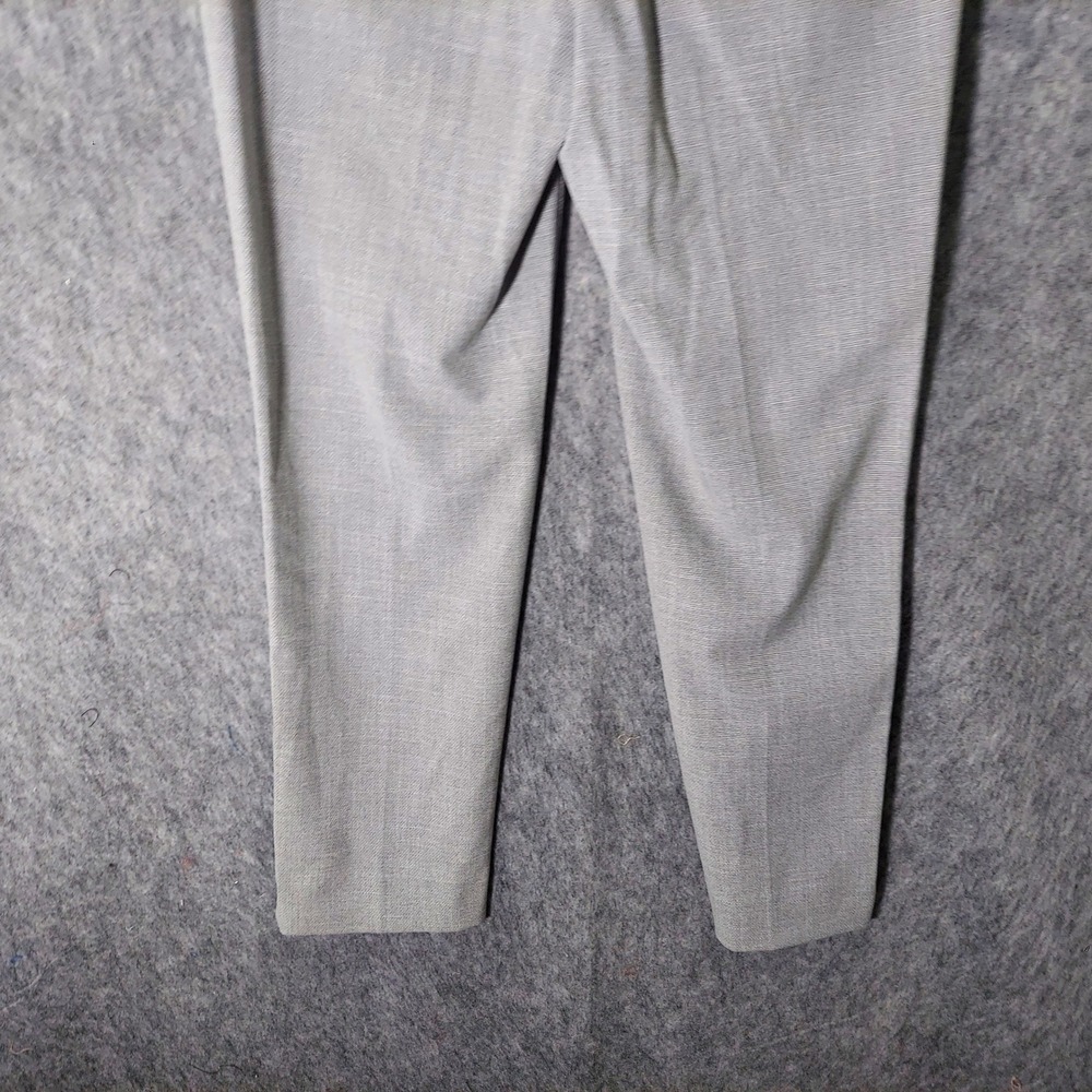 NWOT Zara Women Dress Pants 4 Gray Crop Straight Leg Trouser Woven Flat Front - Picture 8 of 11